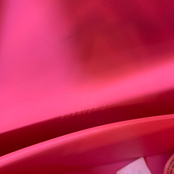 Forever 21 Purse Pink Barbie Core Crossbody Bag Small Mini Plastic with Chain - Picture 4 of 9